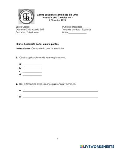 Prueba corta no.3-6 Grado 2021 II Tri