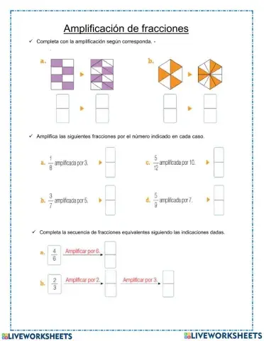 Amplificación de fracciones