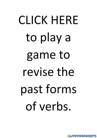 Past verb forms crossword