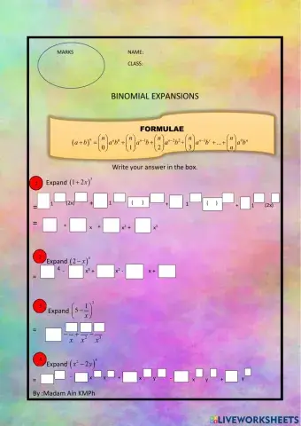 Binomial expansion 1
