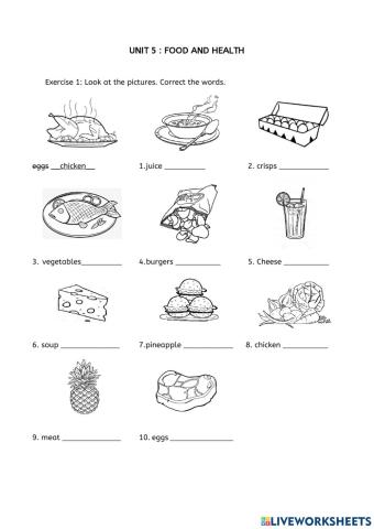 Unit 5: food and health