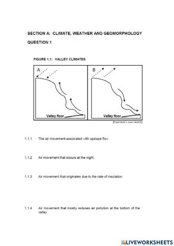 Geography part 1 paper 1