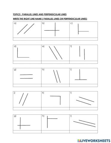Parallel lines and perpendicular lines