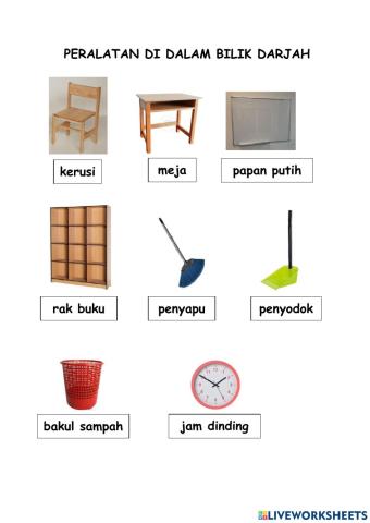 Peralatan di bilik darjah