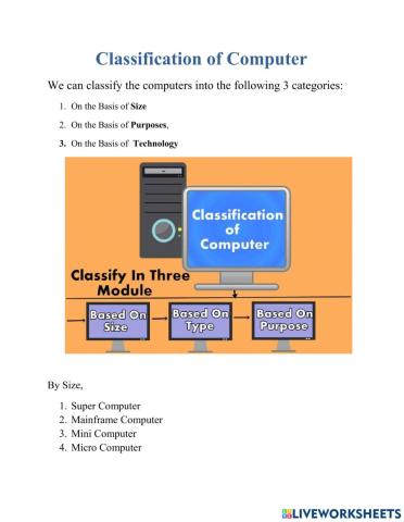 Classification Of Computer