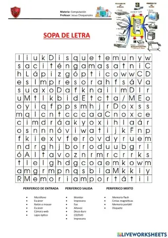 Periferico - sopa de letra