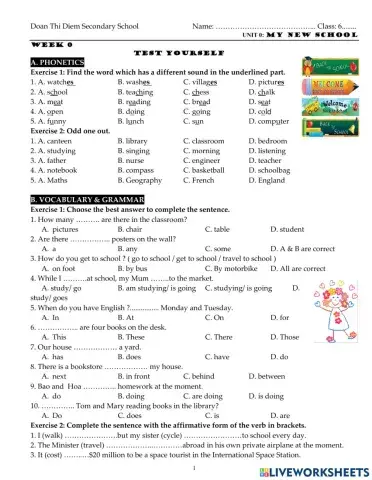 Test Yourself - Week 0