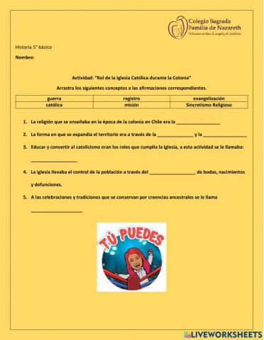 Rol de la iglesia en la colonia