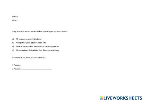 Pembangunan produk dan pasaran baharu