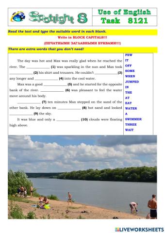 Spotlight 8 Task 8121