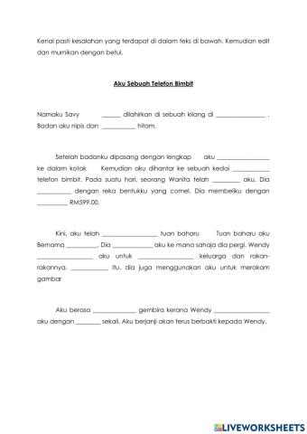 Kesalahan ejaan, tanda baca, penggunaan imbuhan