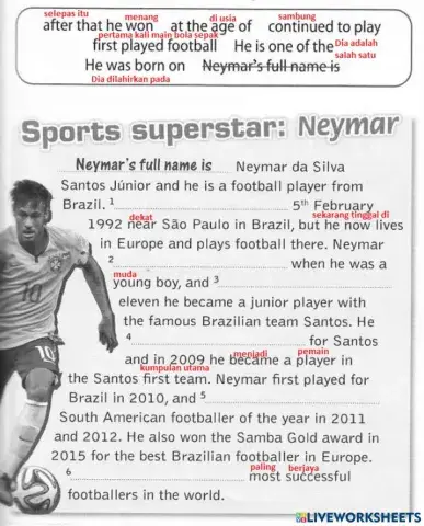 Get Smart Plus 5(workbook): page 56 Neymar