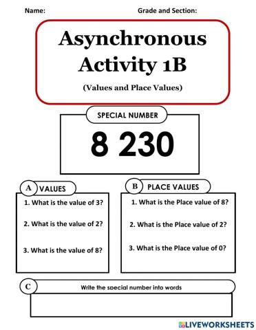 Values and Place Values