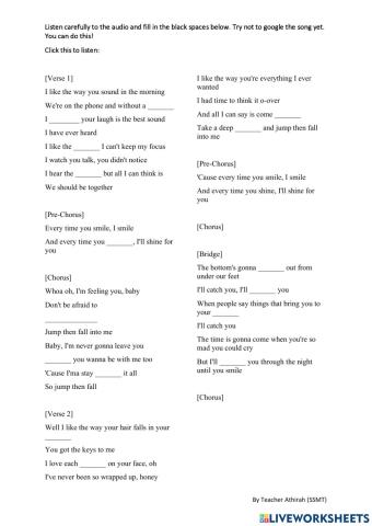 Listening Practice using songs