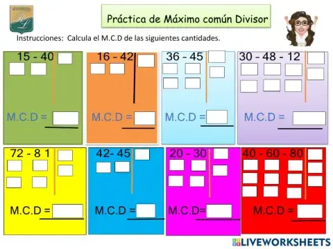Practicamos y aprendemos M.C.D