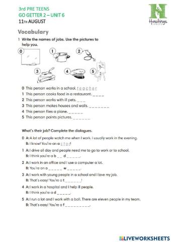 GO gETTER 2 - eXAM UNIT 6