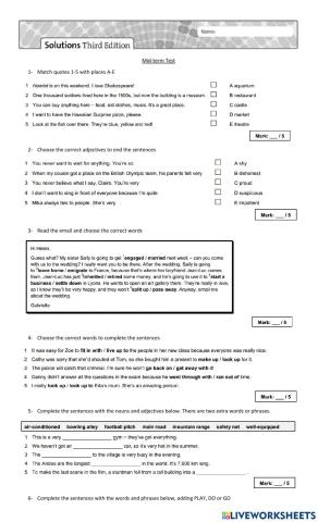 Mid-term test teens 5