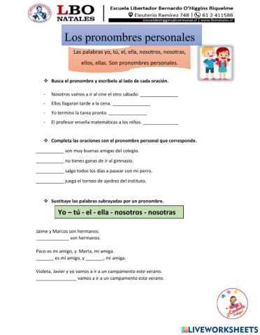 Pronombres Personales