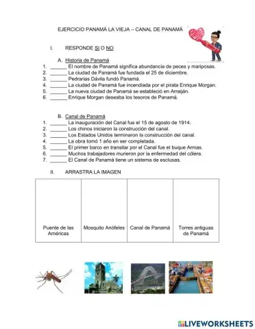 Ejercicio Panamá La Vieja y Canal de Panamá