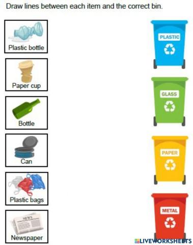 Match object to recycling bin