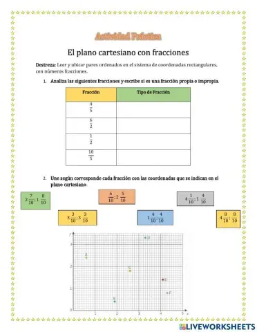 Actividad Práctica-Plano cartesiano con fracciones
