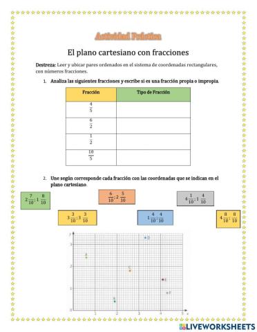 Actividad Práctica-Plano cartesiano con fracciones