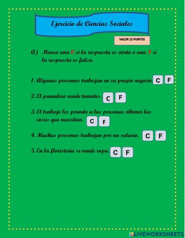 Trabajos de los habitantes