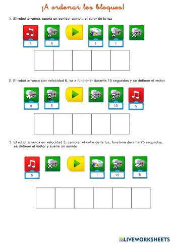 Ordenando bloques