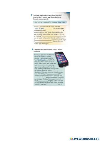 Have to-don't have to-mustn't