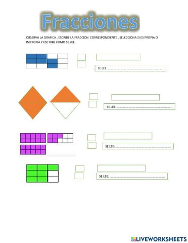 Fracciones propia impropia