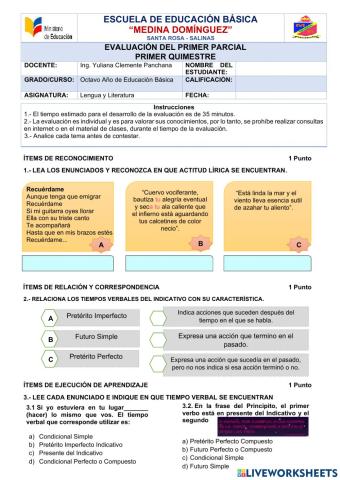 Evaluacion Segundo Parcial LyL8