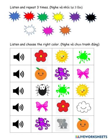 Grade 1- Colors