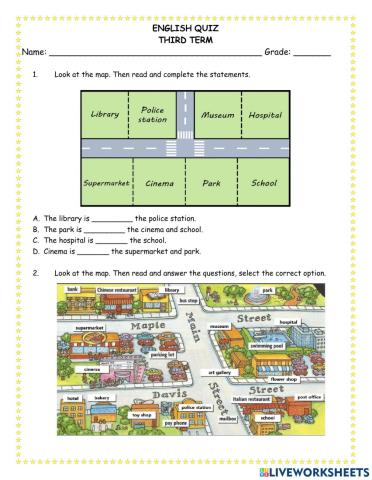 Prepositions of places