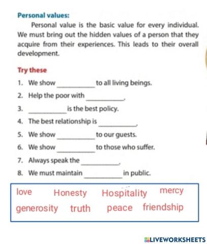 Personal values