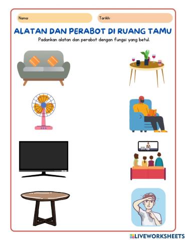 Fungsi Alatan dan Perabot di Ruang Tamu