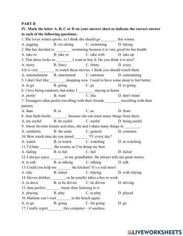 unit 1 - part B- Ex.4-5-6-7