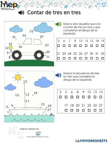 Contar de tres en tres