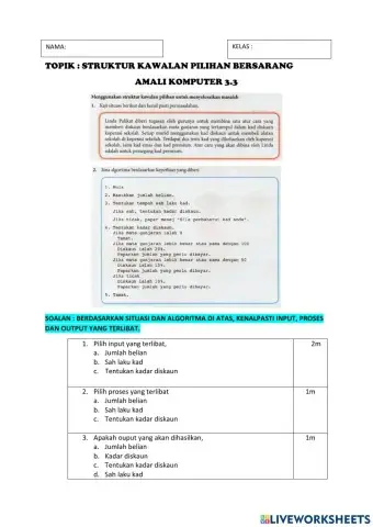 Kenalpasti input output