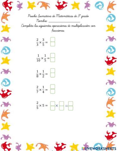 Multiplicación de Fracciones