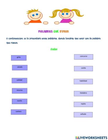 Rimas y Lectura de Comprensión