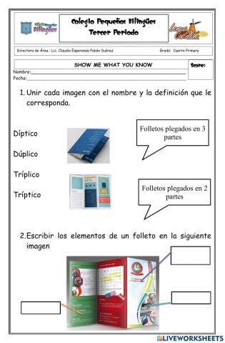 Show me what you khow el folleto