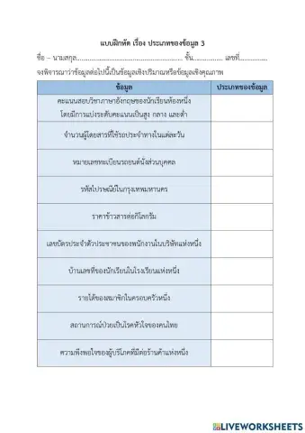 แบบฝึกหัดสถิติ 12