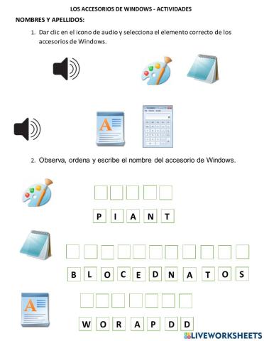 Accesorios de Windows
