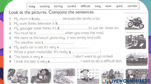 Vocabulary - adjectives