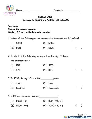 Restest Quiz 1