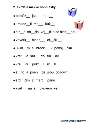 Tvrdé a měkké souhlásky 2