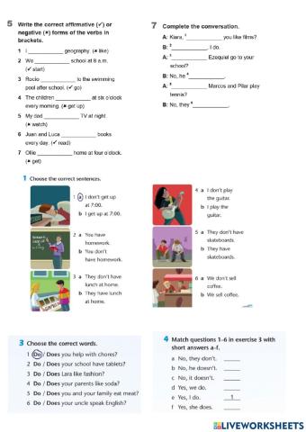 Present simple practice