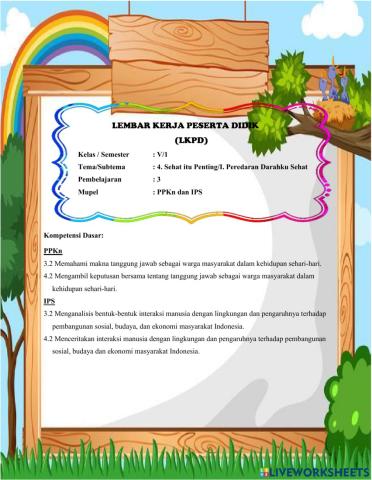 LKPD kelas 5 tema 4 sub tema 1
