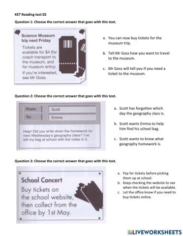KET Reading August 12