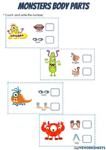 Monsters body parts